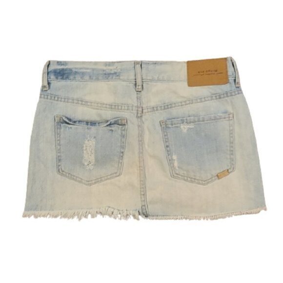 [KSK Denim] Ripped Mini Jeans Skirt - Size S - Picture 2 of 5